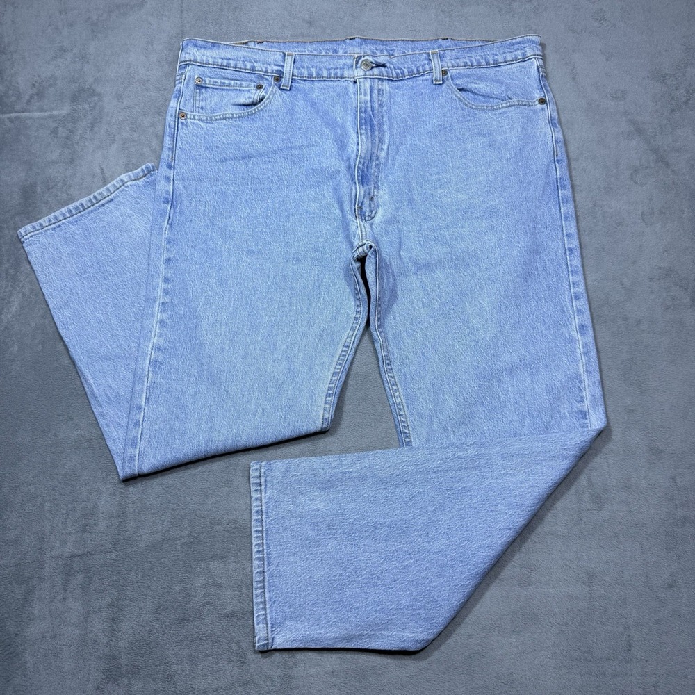 Levis 505 Jeans Mens 42x30 Regular Straight Light Wash Cowboy Rodeo Ranch Farm